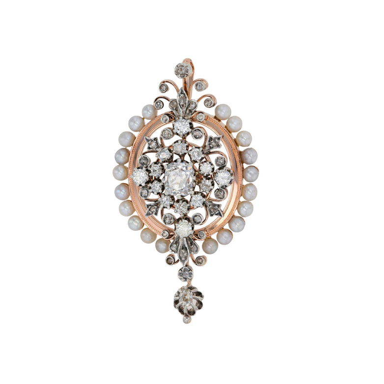 Acheter Pendentif ancien diamants 2.33 carats et perles or et argent 16.76g Comme neuf - 3100,00 € Pendentif ancien diamants 2.33 carats et perles or et argent 16.76g Comme neuf - reconditionné disponible sur Gemme Les Bijoux